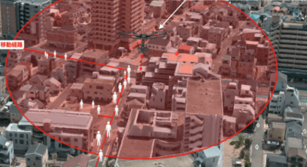 緊急避難情報をAIドローンが多言語で空から伝える　神戸市がスペクティらと実証実験「兵庫国民保護共同訓練」 画像
