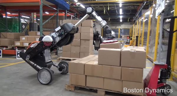 【動画】ボストン・ダイナミクスの車輪つきロボット「Handle」が物流用に進化！ 画像