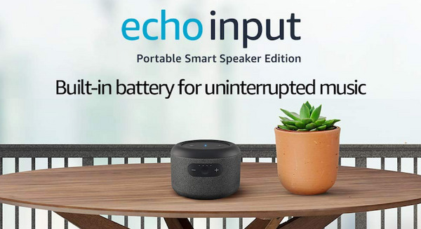 インドでバッテリー内蔵ポータブルスピーカー「Echo Input Portable Smart Speaker Edition」発売へ！ 画像