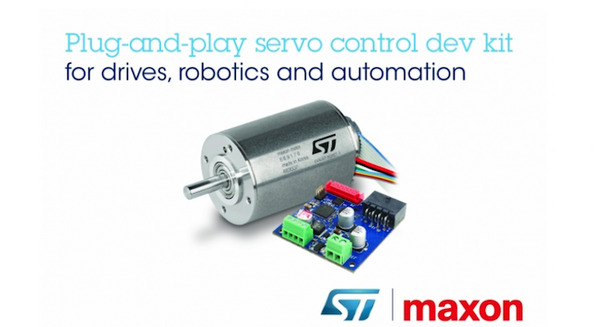 ロボットや自動化システム向けサーボ制御キット「EVALKIT-ROBOT-1」 半導体メーカーのSTとmaxonが共同開発　約1万4千円 画像