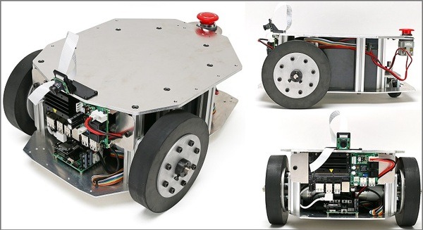 ヴイストンがNVIDIA Jetson Nano搭載の自動運搬ロボット「JetBot Mega」を発表　可搬重量約40kgの二輪駆動　国際ロボット展で稼働展示 画像