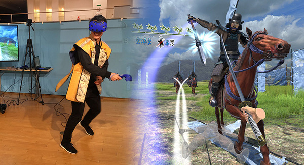 大河ドラマ「麒麟がくる」の主人公、明智光秀と戦う本格VRチャンバラアトラクションが「明智光秀博覧会2020in可児市」で開始 画像