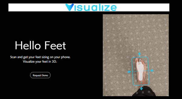 靴のサイズはスマホで測る　最新ARを活用した高精度3D足型採寸テクノロジー　Visualize日本法人がBtoB事業展開へ 画像