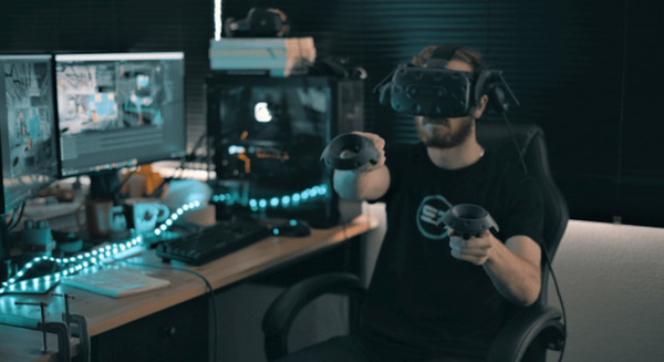 VR空間上で穿孔作業をロボットに指示して「墨出し」から「穿孔作業」まで自動化 三谷産業とSE4が共同開発 画像