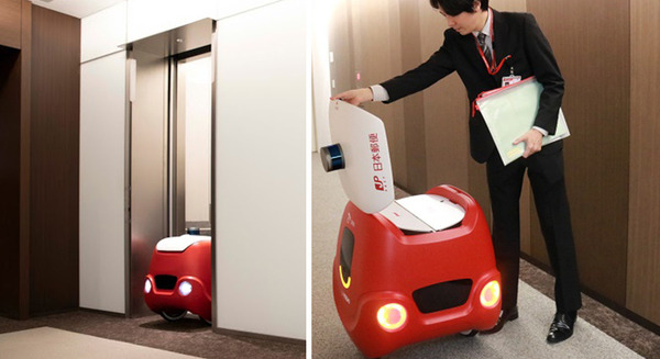 日本郵便が社内便の配送に自律配送ロボット「YAPE」を検証　エレベーター連動してフロア移動 画像