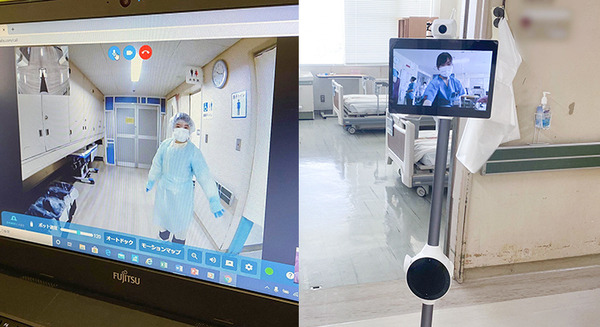 新型コロナ感染症の病棟でアバターロボット(遠隔操作ロボット)活用中　ISO総合研究所が「オムニロボ」の写真を公開 画像