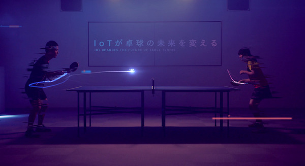 京セラと慶応大SFC研究所が卓球選手のラケットの角度や軌道を可視化 「IoTTT」を実証実験 3軸水晶ジャイロセンサーを活用 画像