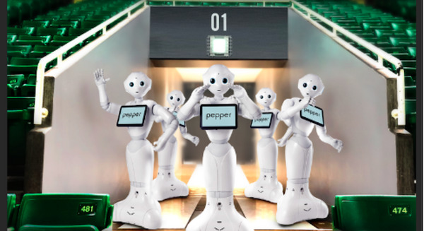 プロ野球公式戦 ホークスの試合を人型ロボット「Pepper」が盛り上げる！ホームランは「熱男ポーズ」を披露 画像