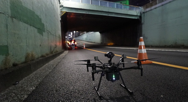 国際ドローン協会 都心部の擁壁調査にドローンを使用 合計200ヶ所を30日間かけて実施 画像