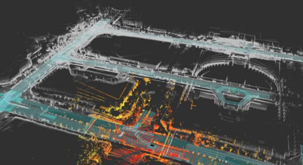 マップフォーと名鉄グループ、中日本航空が自動運転向けの高精度3D地図の作成実験　タクシーに計測機を搭載する画期的な方法で 画像