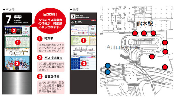 IoT技術を搭載した「スマートバス停」熊本駅白川口駅前広場9か所に採用 2021年4月より運用開始 画像