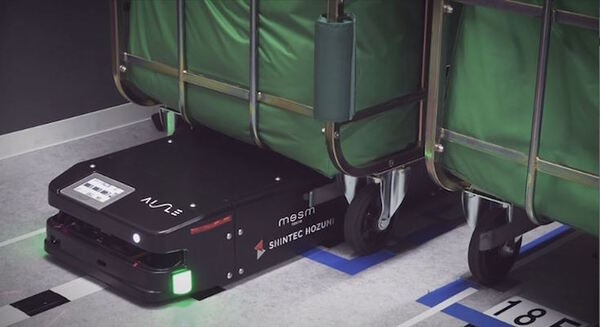 日本ホテル「メズム東京」に最新型リネン搬送ロボット「AISLE」導入　定時に使用済みリネンが入った各階の台車を自動で交換 画像