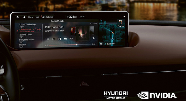 NVIDIAと現代自動車が車載AIインフォテインメント(IVI)システムで連携を強化 NVIDIA DRIVEを全モデルに標準搭載 2022年から 画像