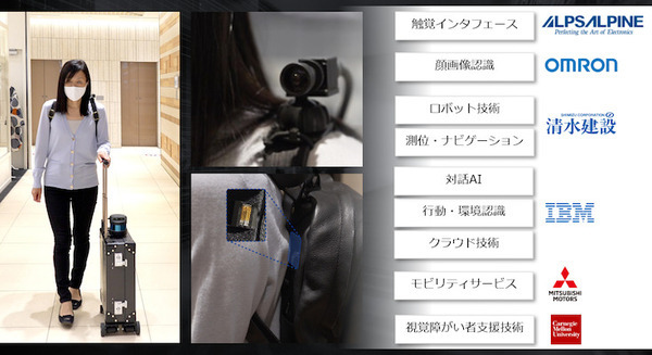 最新のAI・ロボット技術を組み合わせた「AIスーツケース」実証実験の動画を公開　視覚障がい者の移動を支援　社会実装を目指す 画像