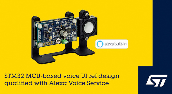 半導体メーカーのSTからAlexa搭載スマート・ホーム機器を開発支援するAmazon認定のリファレンス設計メインボードを発表 画像