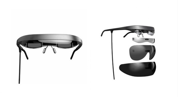 NTTドコモ 世界最軽量クラスのグラス型ウエアラブルデバイスを公開 装着時に周囲が見えるシースルー構造 画像