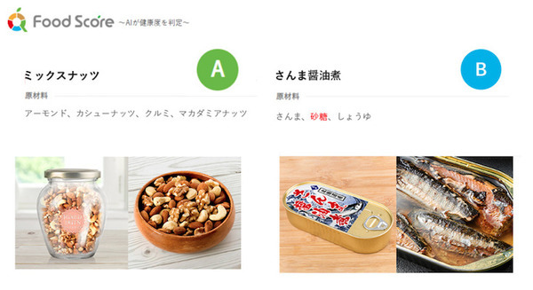 食品のバーコードや原材料名から健康への影響をAIが数値化する世界初の新サービス「FoodScore」提供開始 画像