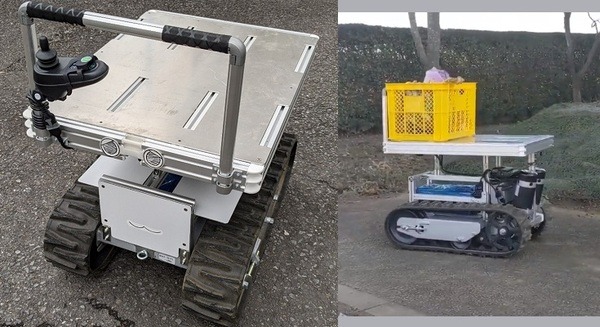 Doog、ボタン一つで簡単に操作できる農業用クローラーロボット「メカロン」 関西農業Weekに出展 画像