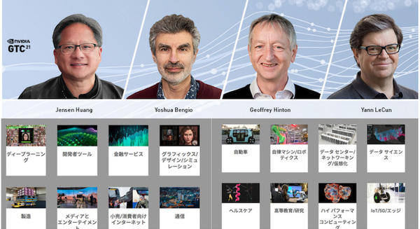 【GTC 2021】NVIDIA CEO ジェンスン フアン氏がヨシュア ベンジオ氏/ジェフリー ヒントン氏/ヤン ルカン氏などを招待 画像