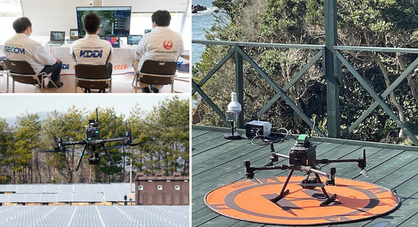 JAXAやJAL等も協力「KDDIスマートドローン」を3拠点で実証実験 複数ドローンの同時飛行管制、災害時の被害状況把握など有効性を確認 画像