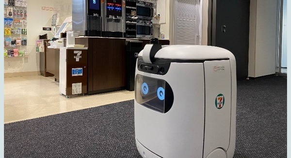 セブンイレブンがエレベーターと連携した自律走行ロボットで複数フロアへ配達実験　ソフトバンクと三菱電機らが協力 画像