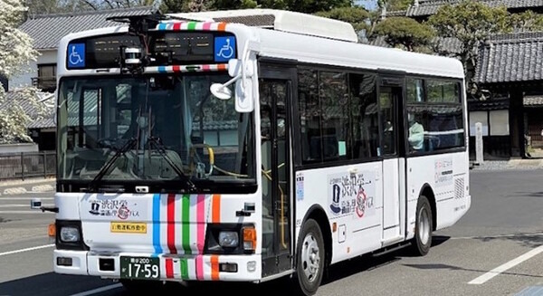 『渋沢栄一 論語の里 循環バス』で大型自動運転バスが営業運行 大河ドラマ館から約8kmを自動走行 深谷観光バスと埼玉工業大 画像