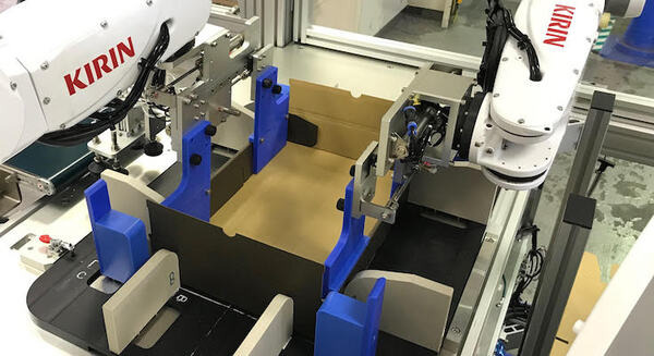 キリンがギフト商品の加工や詰め合わせ作業をロボットで自動化 東京東部物流センターで実証実験 画像