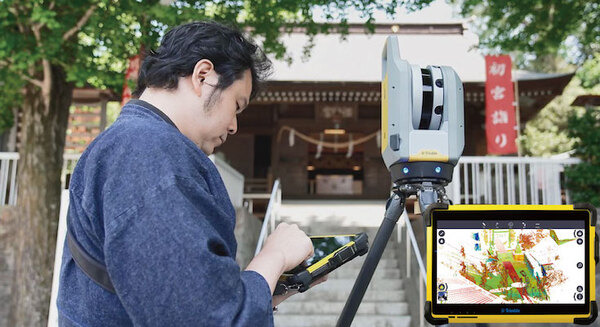 社寺建築/文化財をデジタルツイン化 建築設備向け3Dレーザスキャナ「Trimble X7」で20倍以上効率化 吉匠建築工藝の導入事例 画像
