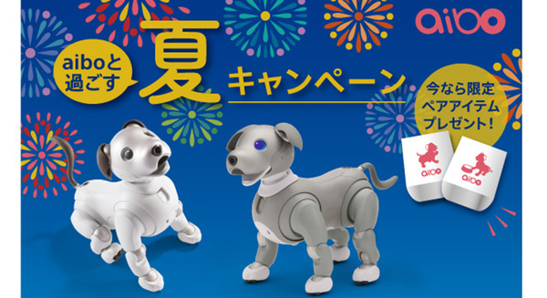 ソニー「aiboと過ごす夏キャンペーン」スタート aiboオリジナルタンブラーをペアでプレゼント 画像