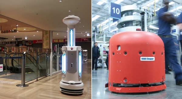 中西金属工業 藤井寺市で自動床洗浄ロボットと除菌ロボットの実証実験を実施 商業施設や公共施設での活躍の可能性を確認 画像