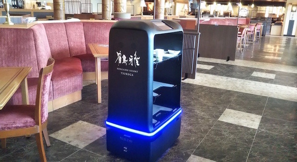 NECネッツエスアイ 自律走行型配送ロボット「YUNJI DELI」を鶴雅リゾートに導入 食器やグラスなどを洗い場へ配送 画像