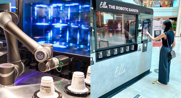 ロボバリスタ「Ella」が色鮮やかな演出と共に上質なコーヒーを提供 JR東日本がシンガポールのCrown社と連携 画像
