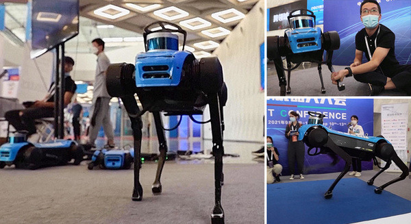 【動画】中国のロボット犬がロボット展示イベントで人気 ボストンダイナミクスのスポットを猛追?  World Robot Conference 2021 画像