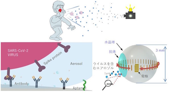 空気中の新型コロナウイルスを捉える高速センサ ボールウェーブ、東北大学、豊田合成が共同開発 画像