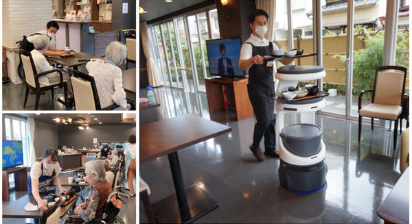 配膳ロボット「Servi」を導入した高齢者住宅で職業体験　コロナ禍で交流が難しい高齢者と若者を繋ぐ場に 画像