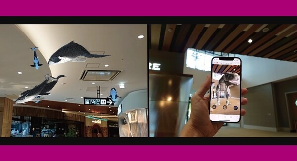 JCVとソフトバンクがイオンモールのARイベントで実証実験 店内にARキャラや情報が出現する新空間イベント「JCV MARS」で創出 画像