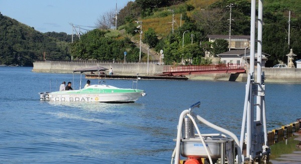 「自律航行船」を利用した宅配サービスの実現に向けて 広島商船高専がエイトノットと実証実験 大崎上島から生野島まで商品を運搬 画像