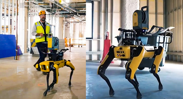 ニコン・トリンブルが自律型四足歩行ロボット「Spot」とTrimble製スキャナの空港活用事例を公開　展示会でSpotの実機展示も発表 画像