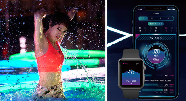プールが光るダンスフロアになる　プールで踊る新感覚の音楽イベント「CLUB POOL」初開催　Apple Watchとアプリも活用 画像