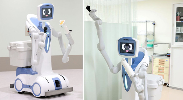 川崎重工と藤田医科大学病院、アーム付きサービスロボットで搬送業務や夜間病棟の見回りを実施　3ステップの実証実験とは 画像