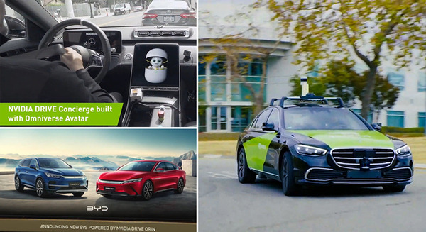 NVIDIAが「GTC 2022」でBYDとLucidとの連携を発表　EVメーカー上位30社のうち20社がNVIDIA DRIVEを採用　メルセデスやボルボも 画像