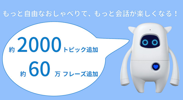 英会話AIロボット「Musio」約2,000トピック、60万フレーズを追加 バリエーションの増加でさらに自由な会話を楽しめる 画像