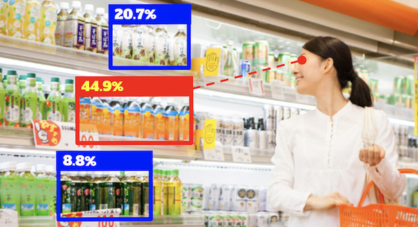商品レイアウトの注目度(視線)を数値化 ウサギィ「視線シミュレーションAI」に新機能「AOI分析」を追加 画像
