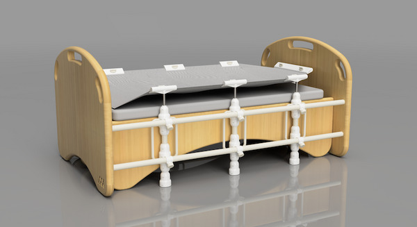 介護の床ずれを予防するロボットベッド「Haxx」Ax Robotixが開発 一燈会の「メゾン・二宮」で実証実験 画像