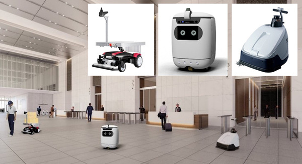 デリバリーロボットがオフィスの社員に直接配達「東京ミッドタウン八重洲」が配達/清掃/運搬ロボットサービスの導入を発表 画像