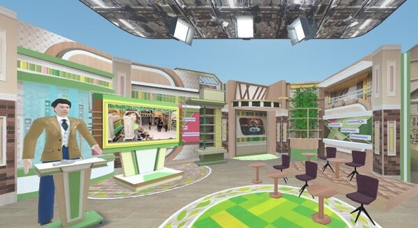 VRゴーグルでスタジオ見学体験！ 全国放送のテレビ番組「ゴゴスマ」スタジオをメタバース上で再現　NTTの「DOOR」を使用 画像