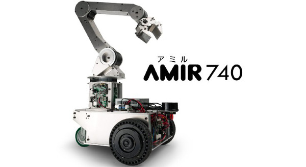 ヴイストン、台車ロボットへの搭載に適したアルミニウム製ロボットアーム「AMIR 740」を発売　ROS対応、可搬重量2kgを実現 画像