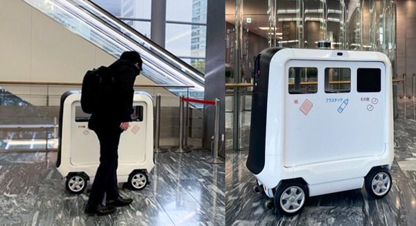 動くゴミ箱ロボットが施設内データを収集してAI空調システムにデータ連携　NTTデータと三菱電機がデジタルツインと空間IDの実証実験 画像