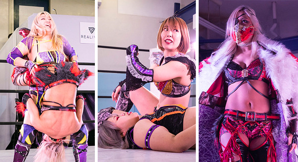 女子プロレス団体「スターダム」のド迫力VR動画を『REALIVE360』で無料配信　4選手の対戦に360度、超接近で！ 画像