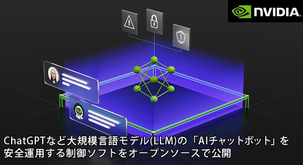 NVIDIAが「ChatGPT」など大規模言語モデル(LLM)の「AIチャットボット」を安全運用するための制御ソフトをオープンソースで公開 画像